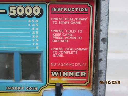 LAS VEGAS DRAW POKER MINI SLOT MACHINE - LOT 226V