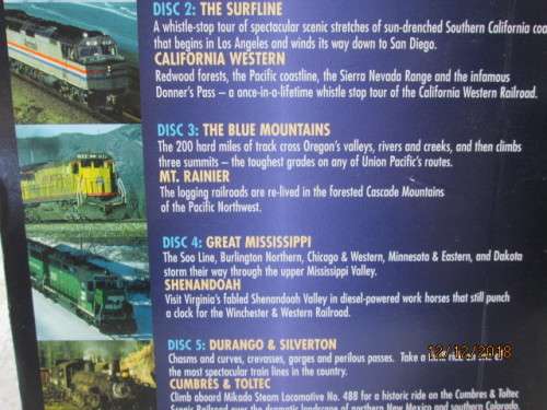REDUCED TO CLEAR : DVD SET OF 6 : GREAT AMERICAN SCENIC RAILROADS