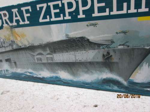 REVELL : 1:720 SCALE "GRAF ZEPPELIN" GERMAN AIRCRAFT CARRIER KIT  (BOXED) - LOT 508W