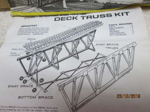 HO SCALE : ATLAS DECK TRUSS BRIDGE KIT (BOXED) - LOT 82Y