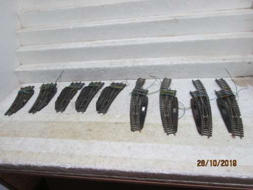 HO SCALE : MARKLIN K-TRACK POINTS x9 - LOT 130Y