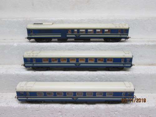 HO SCALE : LIMA SAR BLUE TRAIN COACHES x3 - LOT 471Y