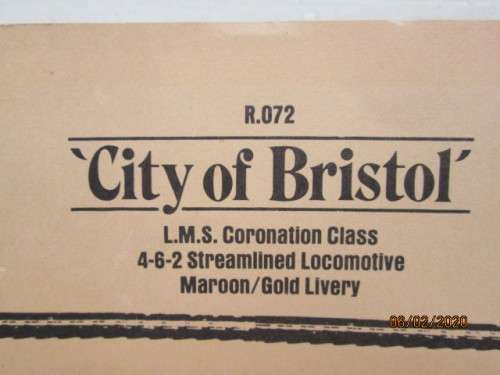 OO SCALE : HORNBY LMS "CITY OF BRISTOL" STEAM LOCOMOTIVE (BOXED) - LOT 144z