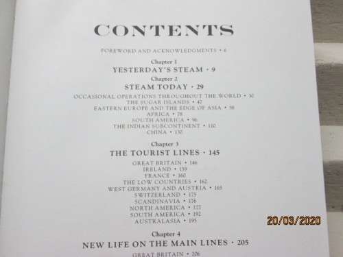 REDUCED TO CLEAR : HARD COVER BOOK : STEAM RAILWAYS OF THE WORLD (INCLUDING SOUTH AFRICA) - LOT 591z