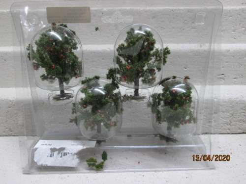 HO SCALE : WOODLAND SCENICS : x4 FRUIT TREES (BOXED) - LOT 198AA
