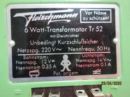 FLEISCHMANN TRANSFORMER (BOXED) - LOT 495AA