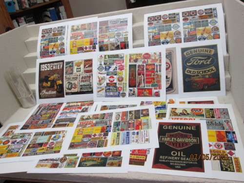 HO SCALE : x18 SHEETS OF PRINTED POSTERS (A4 SIZE) - LOT 579AA