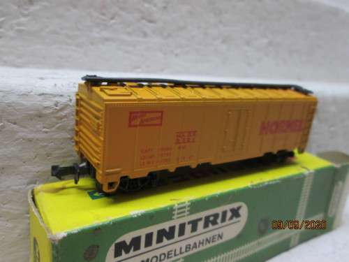 N SCALE: MINITRIX : HORMEL BOX CAR - BOXED
