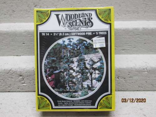 HO SCALE : WOODLAND SCENICS: X5 TREES - SOFT WOOD PINE - BOXED