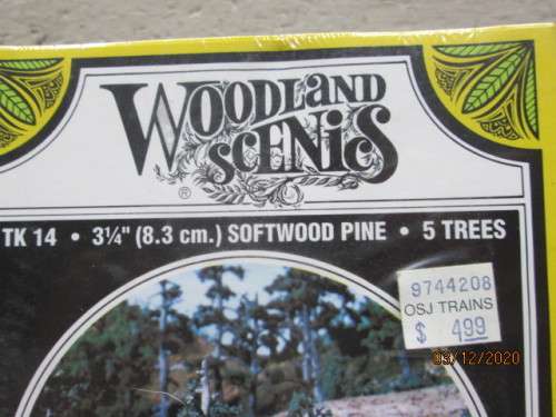 HO SCALE : WOODLAND SCENICS: X5 TREES - SOFT WOOD PINE - BOXED