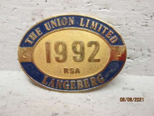 SOUTH AFRICAN RAILWAY - MEMORABILIA BADGE - 1992