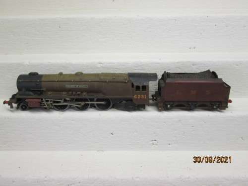 OO SCALE : HORNBY DUBLO : 4-6-2 LMS STEAM LOCOMOTIVE - 3-RAIL