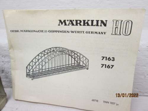 HO SCALE : MARKLIN : M TRACK : METAL ARCHED BRIDGE