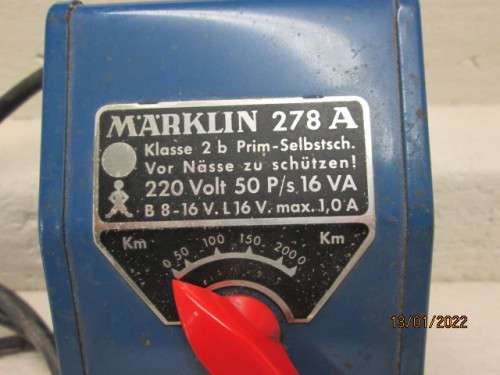 HO SCALE : MARKLIN 278A : TRANSFORMER CONTROLLER