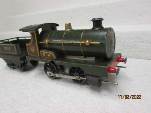 O SCALE : HORNBY : GW 0-4-0 CLOCKWORK STEAM LOCOMOTIVE