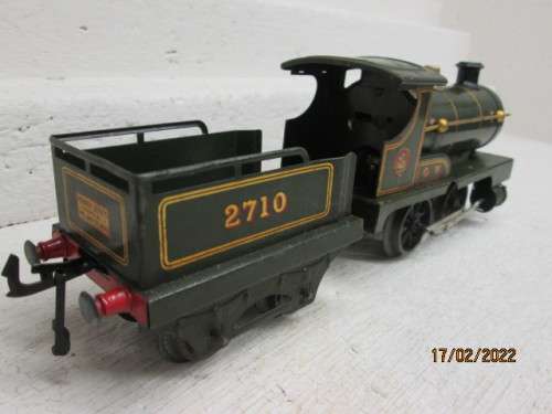 O SCALE : HORNBY : GW 0-4-0 CLOCKWORK STEAM LOCOMOTIVE