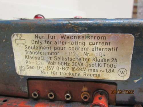 HO SCALE : MARKLIN TRANSFORMER