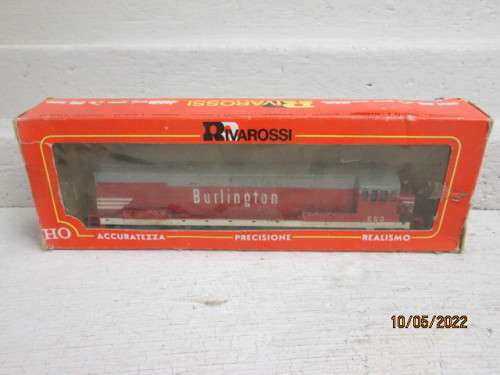 HO SCALE : RIVEROSSI - U25C BURLINGTON  DIESEL LOCOMOTIVE - BOXED