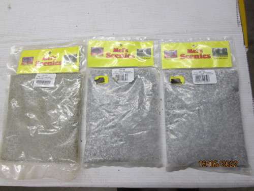 HO SCALE : MEL`S SCENIC SCATTER MATERIALS - X3 PACKETS
