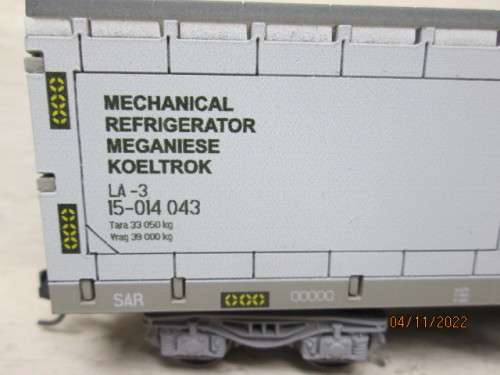 HO SCALE : MWM : SAR /SPOORNET - MECHANICAL REFRIDGERATOR LA-3 WAGON - BOXED