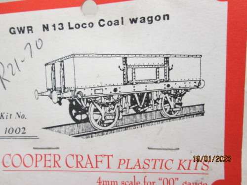 OO SCALE : COOPER CRAFT - GWR COAL WAGON - KIT - PACKAGED