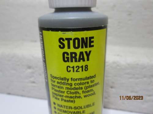 HO SCALE : WOODLAND SCENICS : EARTH COLOURS - LIQUID PIGMENT - STONE GREY