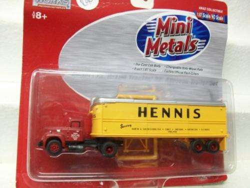 HO MINI METALS - HENIIS HORSE AND TRAILOR SET