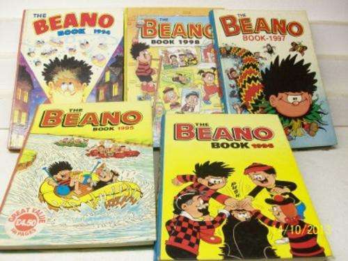 THE BEANO BOOKS X5 1994/95/96/97/98