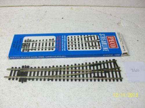 HO/OO PECO NIKKEL SILVER MEDIUM RADIUS LEFT HAND POINT  LOT 240