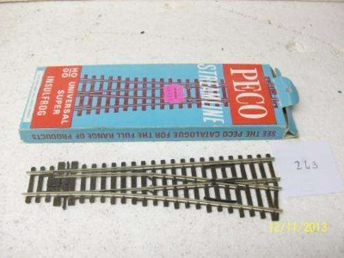 HO/OO PECO NIKKEL SILVER SMALL RADIUS RIGHT HAND POINT  LOT 243