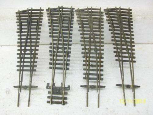 HO/OO PECO NICKEL SILVER X4 SMALL RADIUS LEFT HAND POINT LOT 248