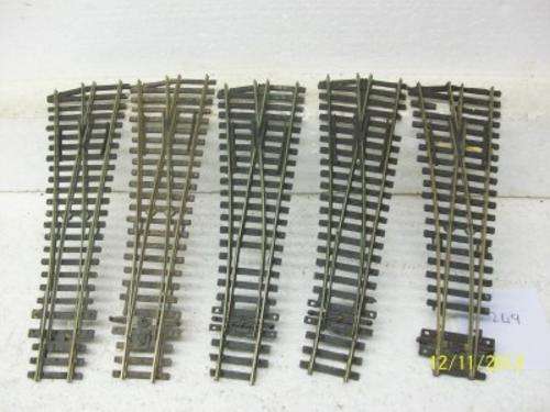 HO/OO PECO NIKKEL SILVER X4 SMALL RADIUS LEFT HAND POINT LOT 249
