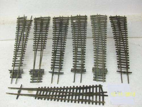 HO/OO PECO NIKKEL SILVER X6 MEDIUM RADIUS LEFT HAND POINT LOT 252