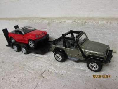 1:35 SCALE : MAISTO JEEP WITH TRAILER -  LOT 604 D