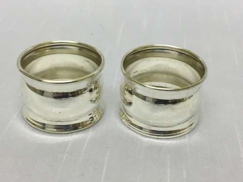 Stunning Silver Plate Napkin Rings x 2