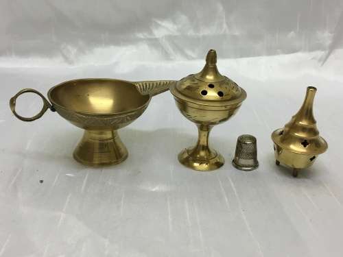 Three Small Brass Items