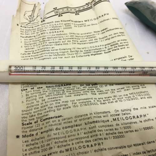 Vintage Meilograph for Measuring Distance on Maps