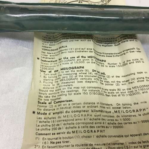 Vintage Meilograph for Measuring Distance on Maps