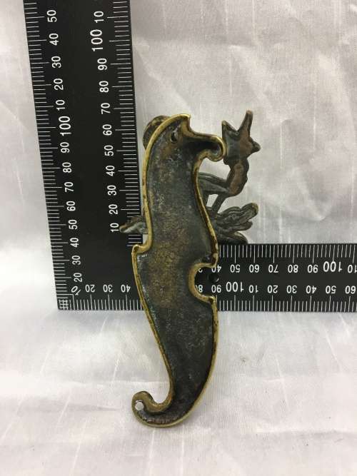 Brass Door Knocker in the Shape of a Knight