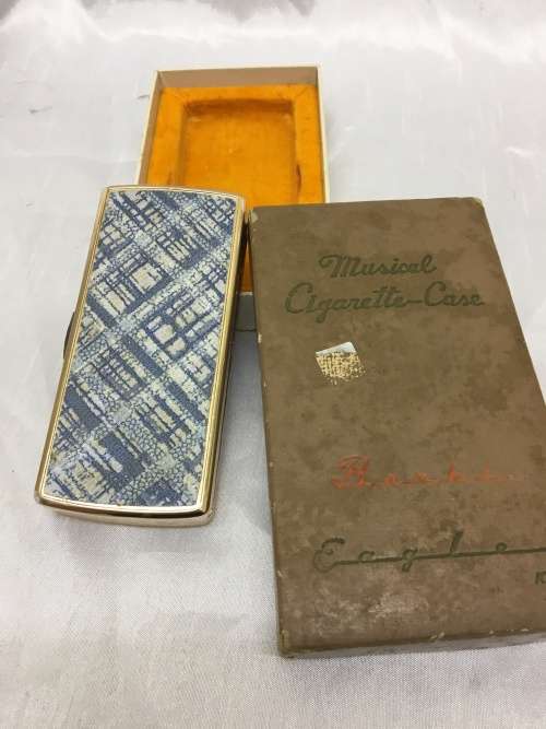 Lovely Old Musical Cigarette Case in original box