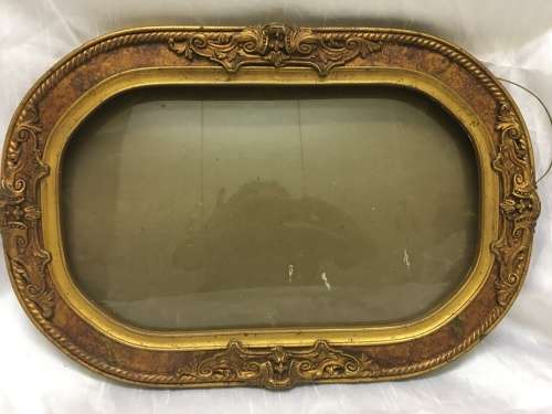 Stunning Vintage Frame with Original Bevel Edge Convex Glass