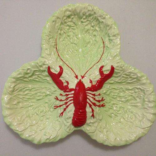 Three division CarltonWare lobster serving dish