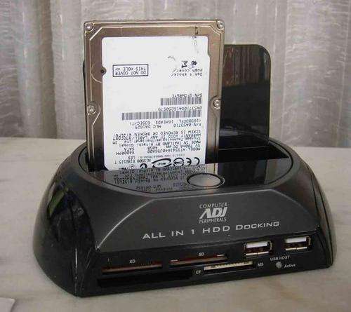 SATA+USB 2.0 to 2.5"/3.5" SATA HDD Docking Station with Card Reader & Hub (not including hard disk)