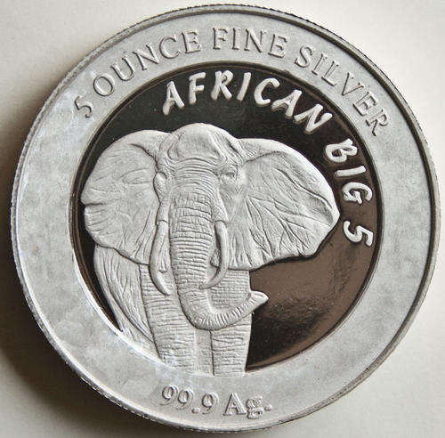Bullion Coin 5oz "AFRICAN BIG 5" Pure 99.9 Sliver "Awesome"