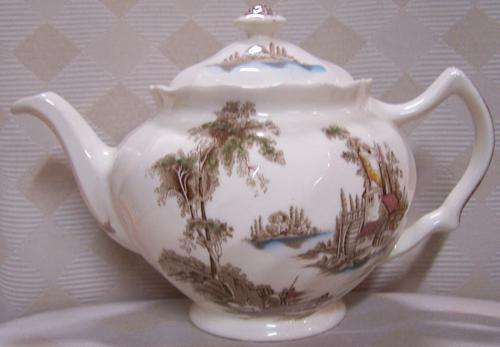 JOHNSON BROS "THE OLD MILL" TEAPOT.