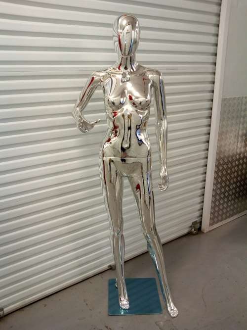Metalic Silver Female Full Body Mannequin