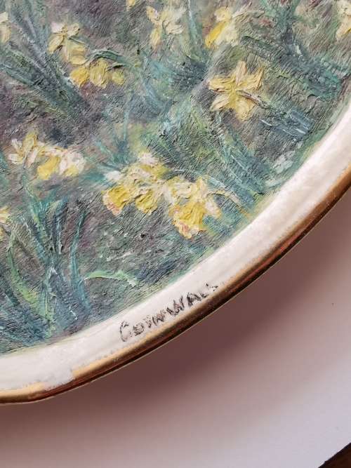 Alfred Meakin Plate Post Production Painting Cornwall Painted by David