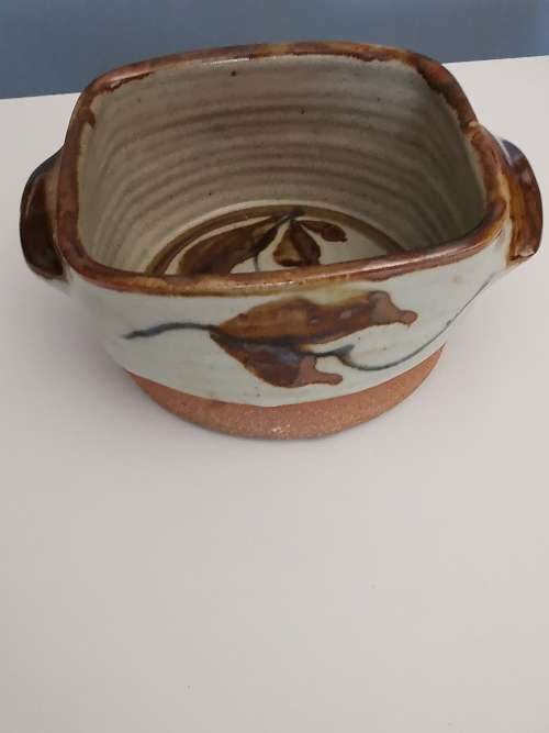 Tim Morris Stoneware Glazed 2 Handled Bowl