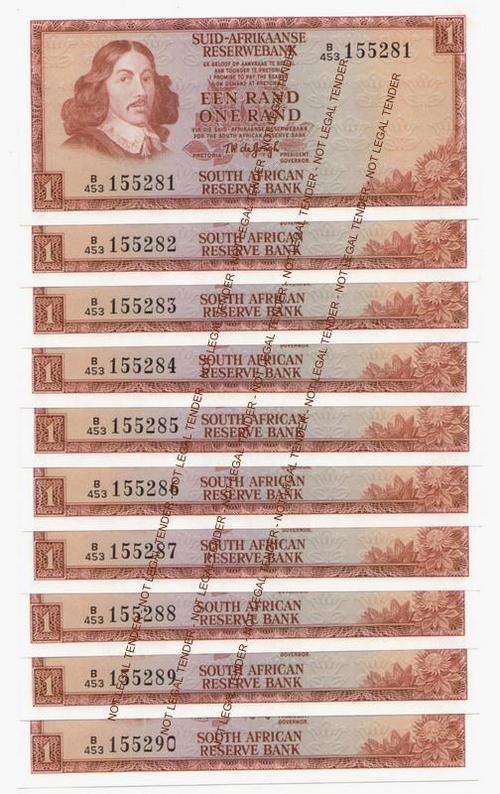 TW DE JONGH R1 - 10 IN SERIES UNC.