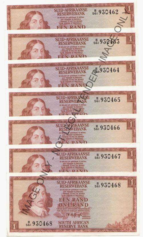 TW DE JONGH R1 - 7 IN SERIES UNC.